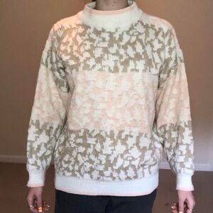 Men's Cream and Tan Sweater